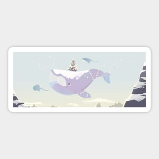 Christmas whale Sticker